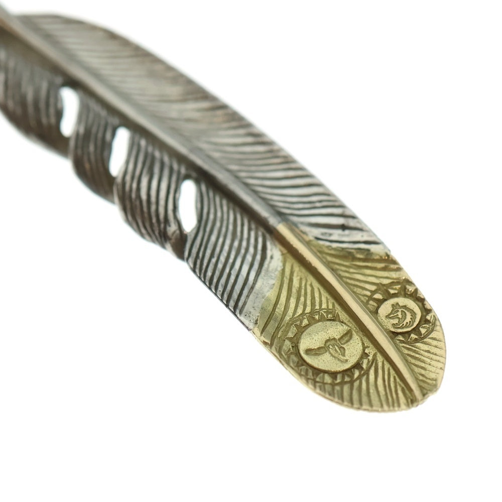 TADY & KING(タディアンドキング) 先金SVフェザー 右向き ネックレストップ シルバー/ゴールド