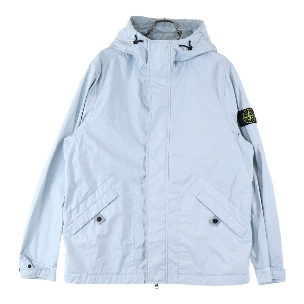 STONE ISLAND(ストーンアイランド) MEMBRANA 3L TC メンブラーナ コンパスパッチ フーデッド ナイロンジャケット ライトブルー K1S154100093 S0A21