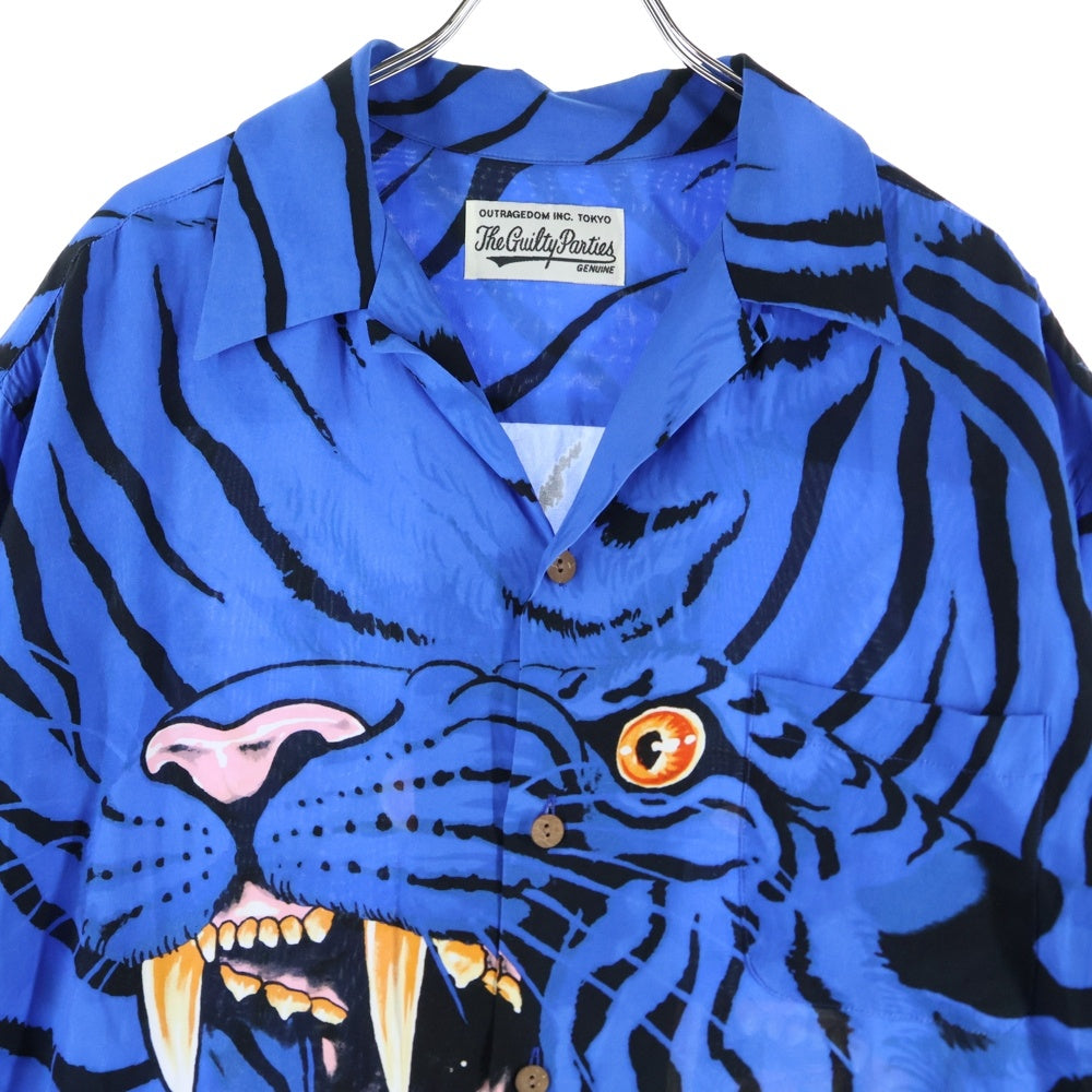 WACKO MARIA(ワコマリア) 23SS ×TIM LEHI S/S HAWAIIAN SHIRT ティムリーハイ オープンカラー ハワイアン半袖シャツ ブルー TIMLEHI-WM-HI32