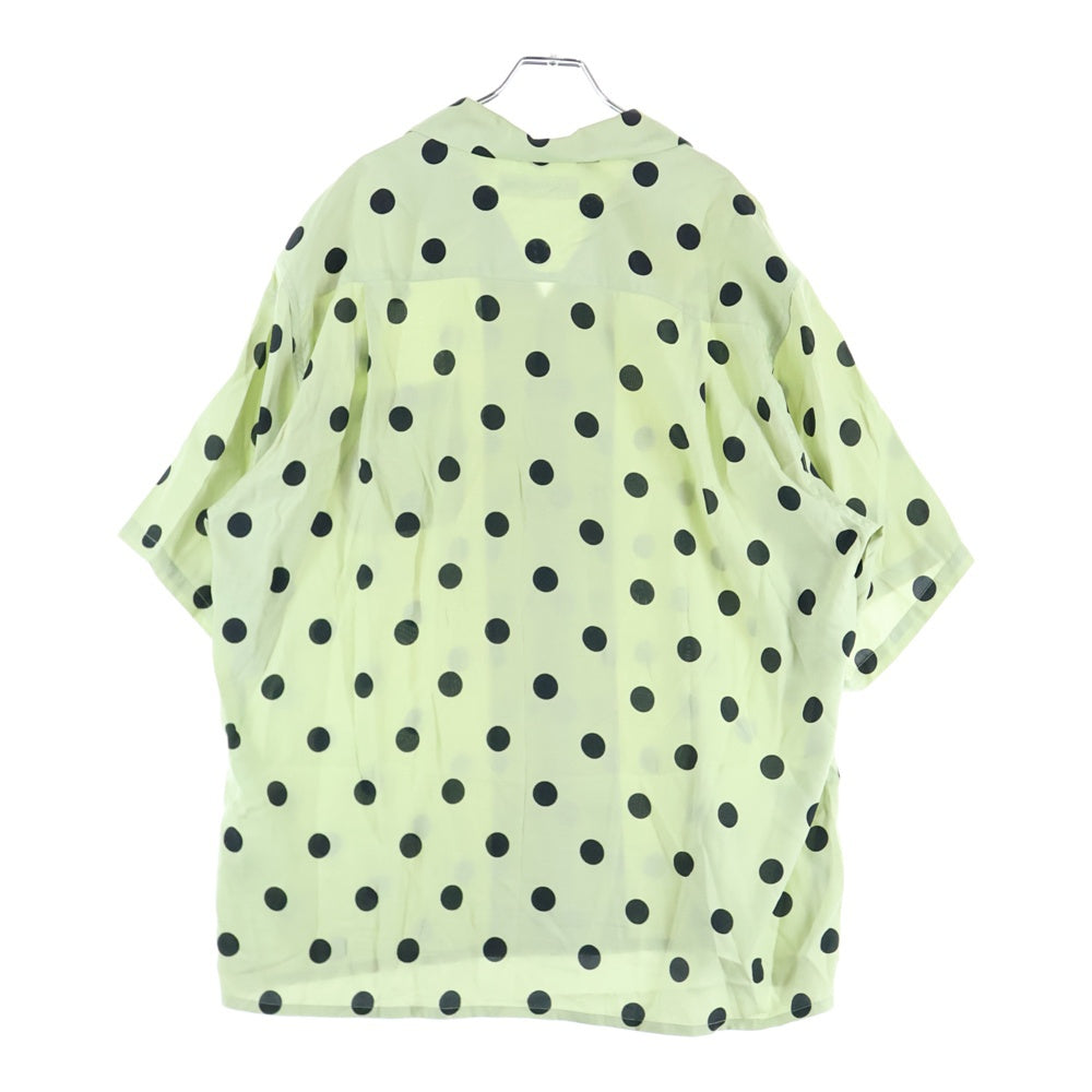 WACKO MARIA(ワコマリア) 24SS DOTS OPEN COLLAR SHIRT ドット柄 オープンカラー 半袖シャツ グリーン