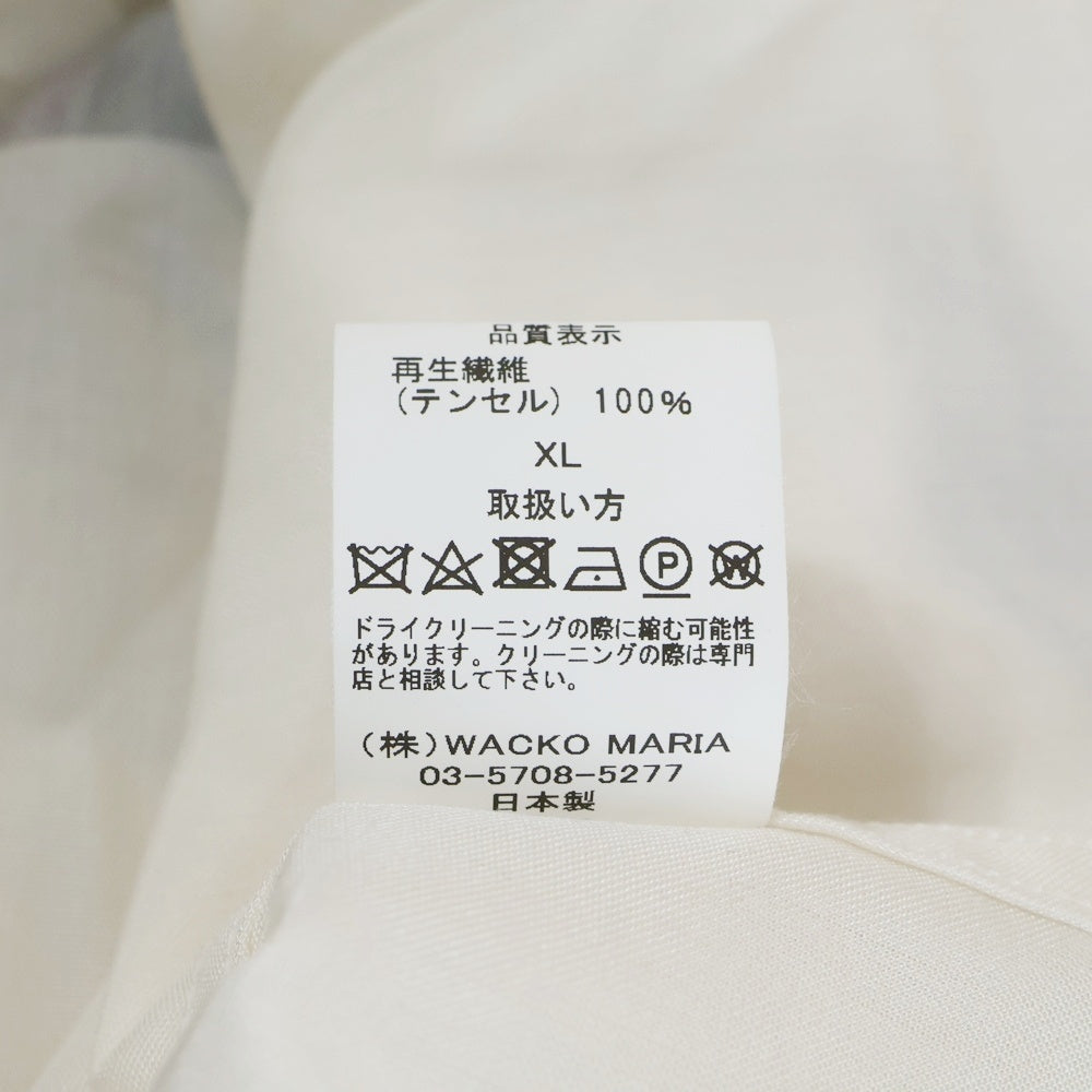 WACKO MARIA(ワコマリア) 25SS THE DARK KNIGHT TRILOGY / S/S HAWAIIAN SHIRT ダーク ナイト トリロジー オープンカラー 半袖シャツ ホワイト TDKT-WM-HI04