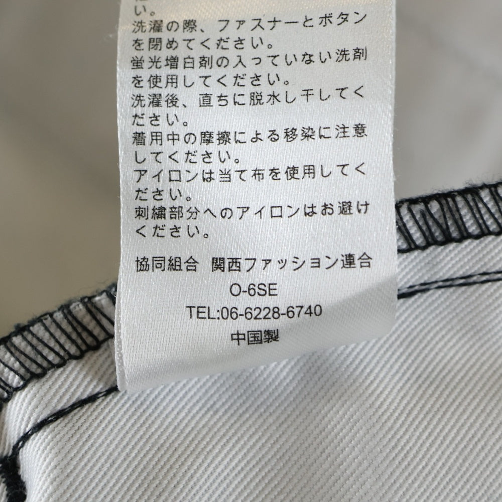 WACKO MARIA(ワコマリア) 24AW ×DICKIES PLEATED TROUSERS ディッキーズ プリーテッド ロゴエンブロイダリーデザイン ジップアップ パンツ ブラック 24FW-WMP-DC01