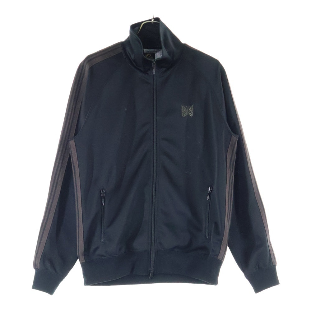 Needles(ニードルス) 24AW POLY SMOOTH TRACK JACKET ポリスムース ジップアップ トラックジャケット ブラック/ブラウン PU271