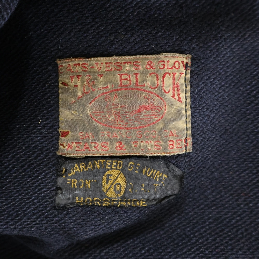 VINTAGE(ヴィンテージ) 30-40S VINTAGE ヴィンテージ ホースハイド 襟ボア レザー カーコート ブラック