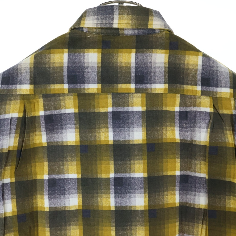 VINTAGE(ヴィンテージ) 50-60S VINTAGE B.V.D. ヴィンテージ チェック柄 コットン ボックスカット 長袖シャツ イエロー