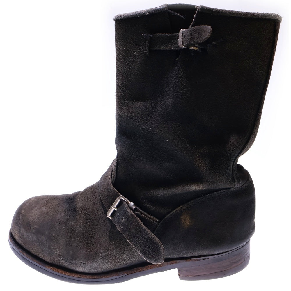 NO BRAND(ノーブランド) VINTAGE ヴィンテージ スエード エンジニアブーツ ブラック