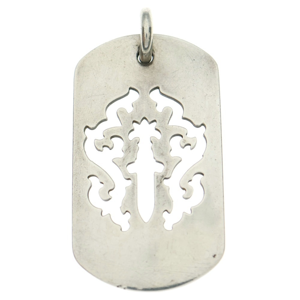 CHROME HEARTS(クロムハーツ) D TAG LRG DAGGER ヴァインダガーカットアウトドッグタグ ラージ ペンダントトップ シルバー BCA240