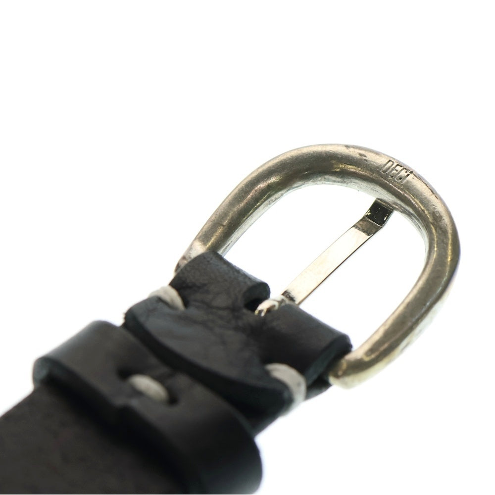 NO BRAND(ノーブランド) DECi デシ Single Narrow Belt シングルナロー レザーベルト ブラック