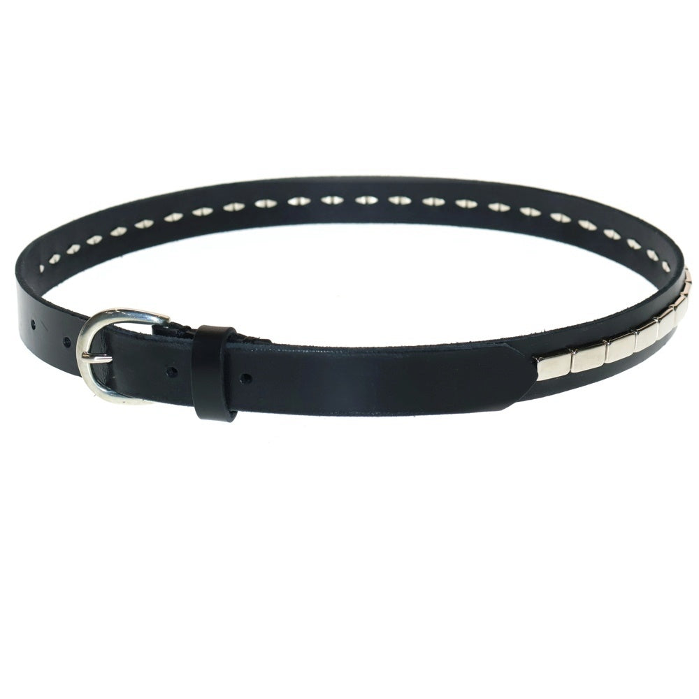 OVY(オヴィー) Bridle studs narrow belt ブライドルレザー スタッズ ナローベルト ブラック