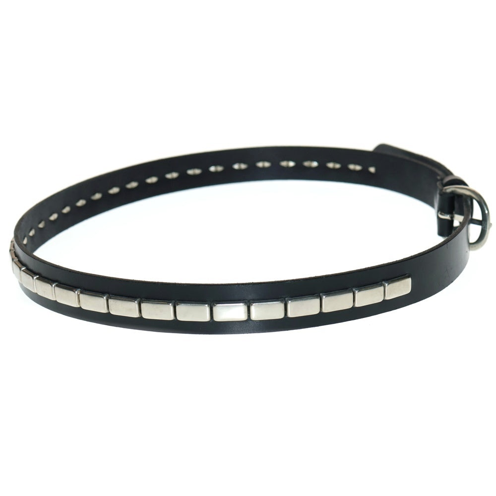 OVY(オヴィー) Bridle studs narrow belt ブライドルレザー スタッズ ナローベルト ブラック