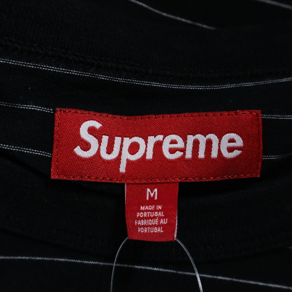 SUPREME(シュプリーム) 25SS Bubble S/S Top バブルロゴ ボーダー 半袖Tシャツ カットソー ブラック