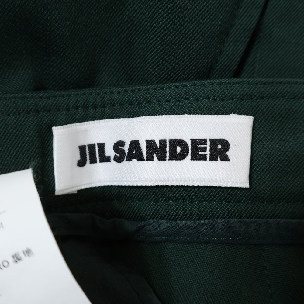 JIL SANDER(ジルサンダー) 21SS ヴァージンウール サイドジップ テーパードパンツ レディース グリーン JSPT301300 WT202500