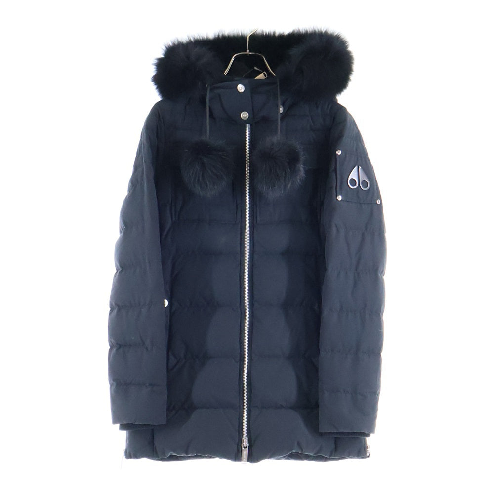 MOOSE KNUCKLES(ムースナックルズ) 20AW WYCHWOOD JACKET ファー付 ジップアップフーデッドダウンジャケット レディース ブラック 20A-M30LJ174