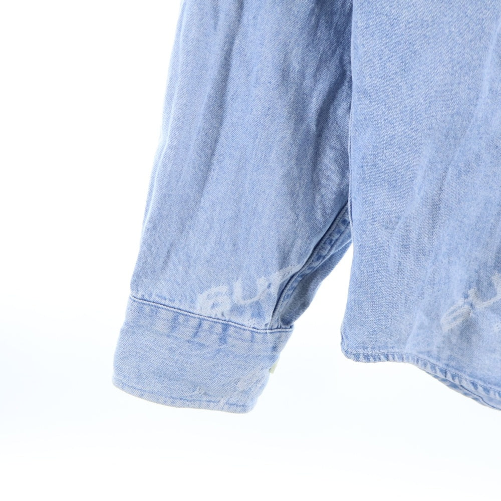 SUPREME(シュプリーム) 17AW Jacquard Denim Shirt ロゴジャガード デニム 長袖シャツ インディゴ