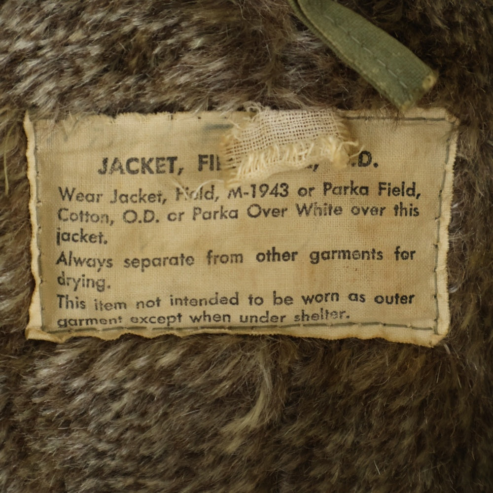 VINTAGE(ヴィンテージ) 40S VINTAGE M-1943 PILE FIELD JACKET ヴィンテージ 前期型 アルパカウール パイル フィールドジャケット カーキ