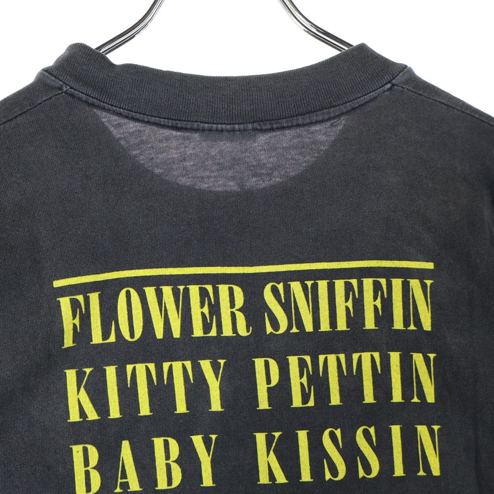 VINTAGE(ヴィンテージ) 90S VINTAGE NIRVANA SMILE STEDMAN ヴィンテージ USA製 ニルヴァーナ スマイル 両面プリント クルーネック 半袖Tシャツ カットソー ブラック