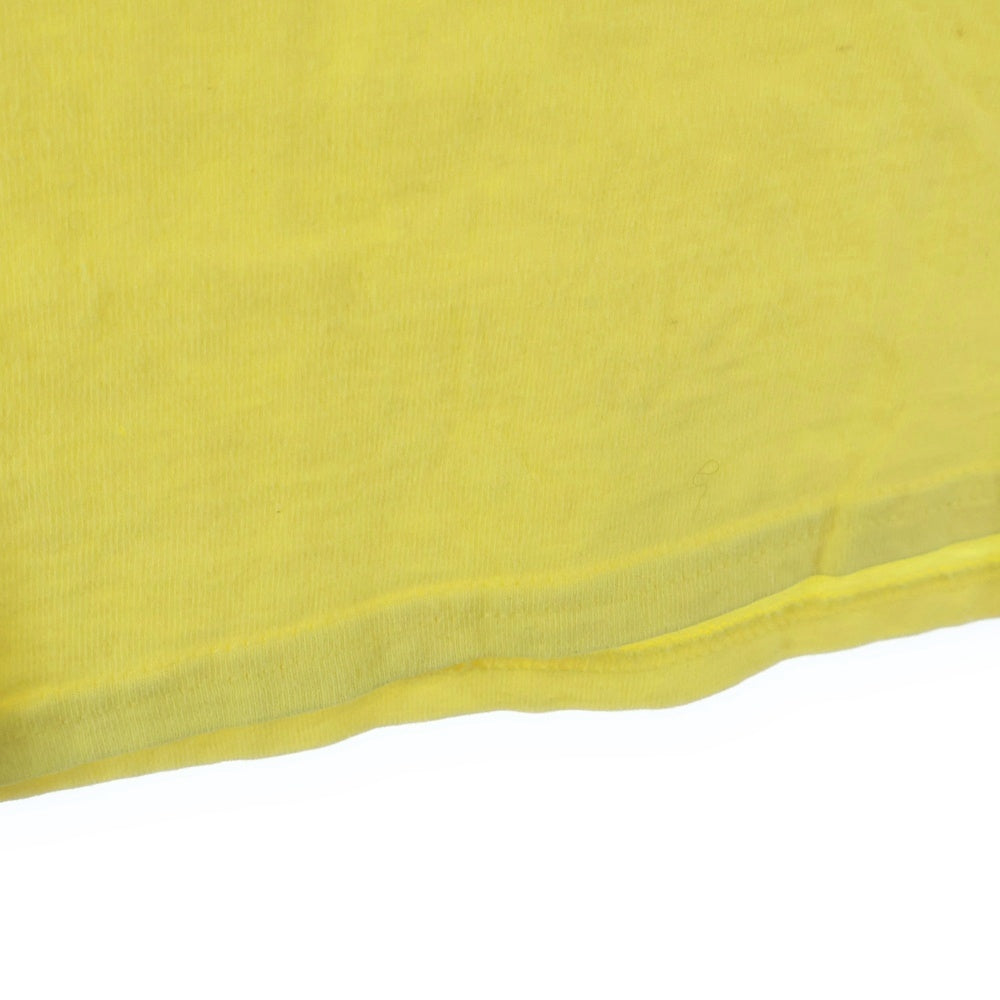 VINTAGE(ヴィンテージ) 90S VINTAGE BAD BRAINS 1995 TRASH RECORDS HANES ヴィンテージ USA製 バッドブレインズ トラッシュレコーズ 両面プリント クルーネック 半袖Tシャツ イエロー