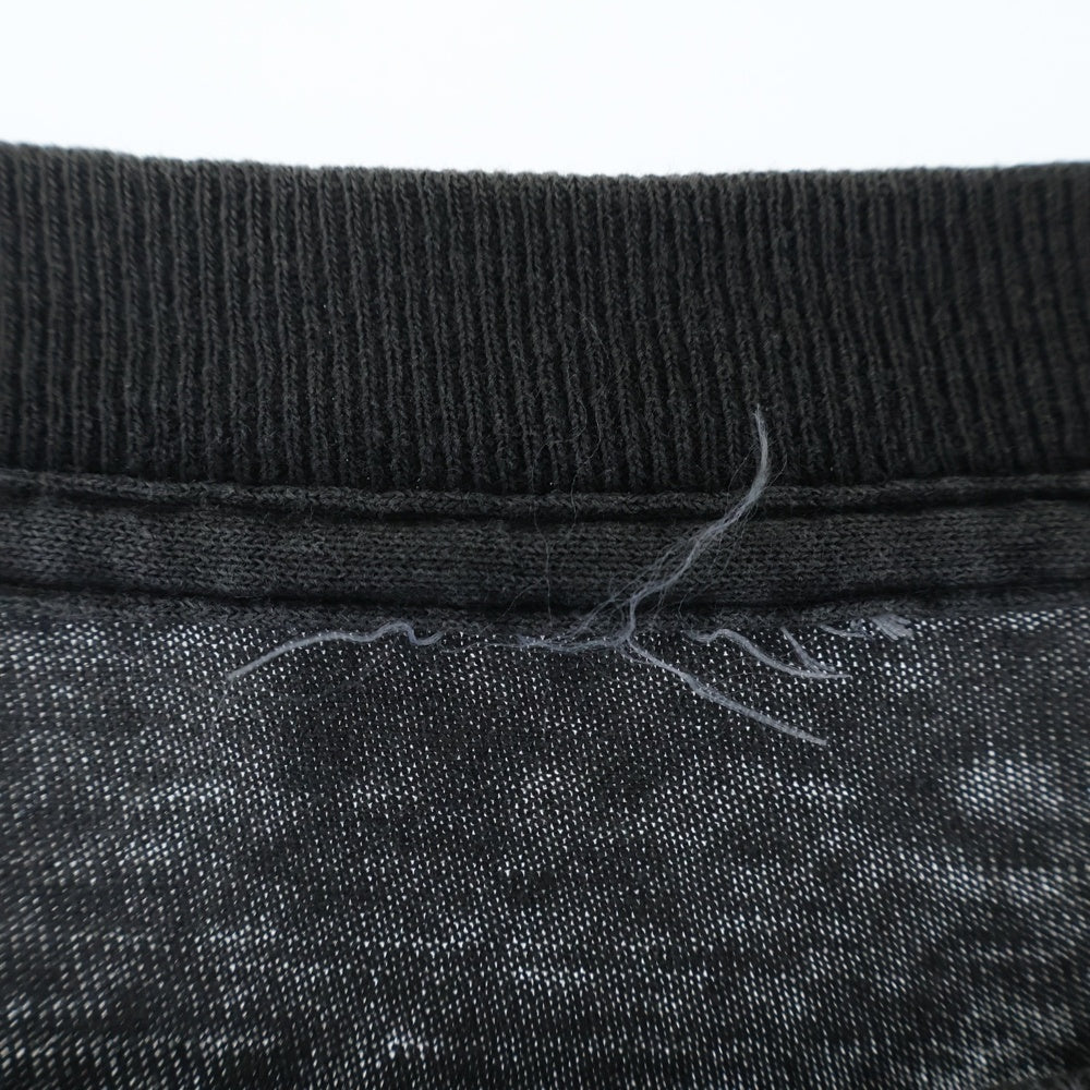 VINTAGE(ヴィンテージ) 90S FISH BONE フィッシュボーン 両面プリント クルーネック 半袖Tシャツ カットソー チャコールグレー