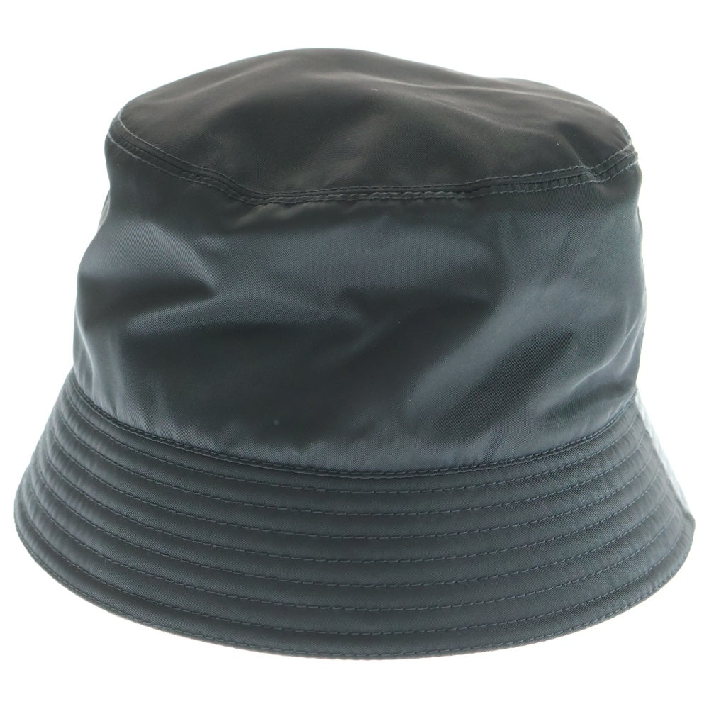 PRADA(プラダ) RE-NYLON リナイロン トライアングルロゴプレート バケットハット 帽子 ブラック 2HC137 2DMI RFID