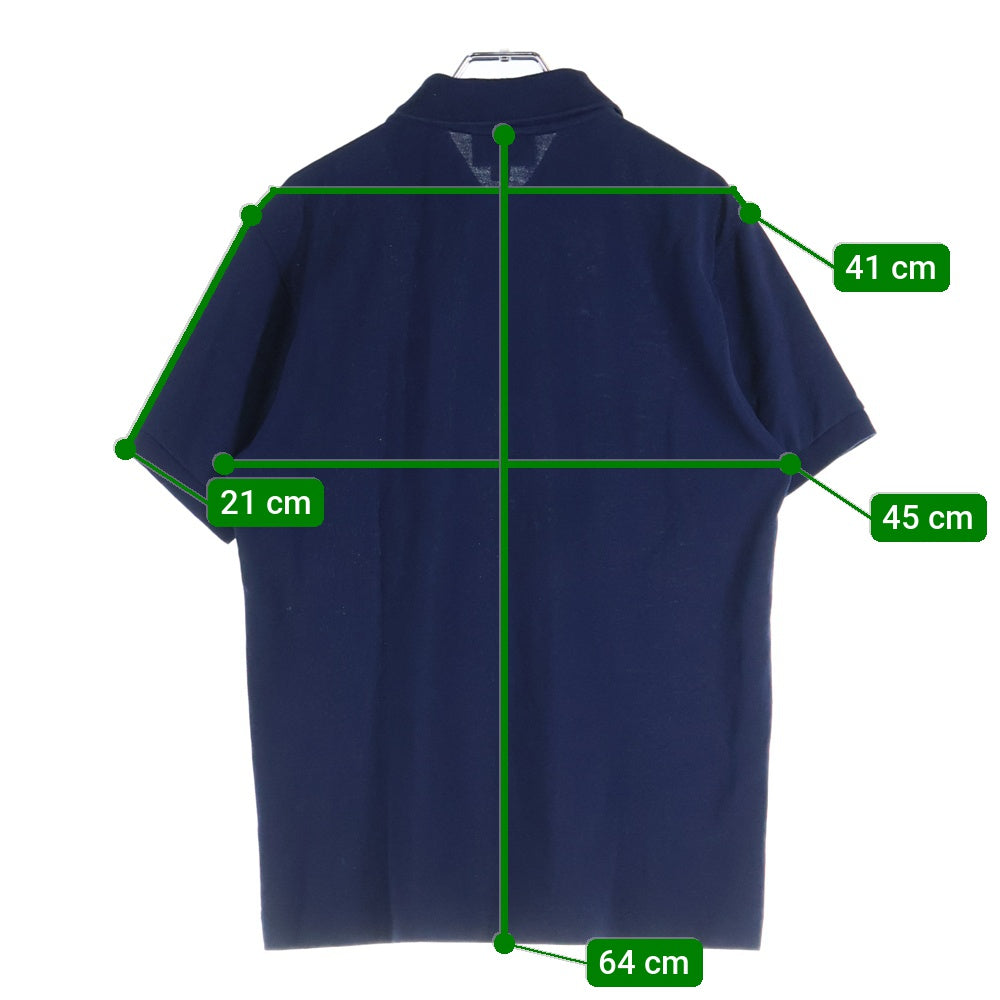 LACOSTE(ラコステ) フロント刺繍 ショートスリーブ 半袖ポロシャツ ネイビー L1212