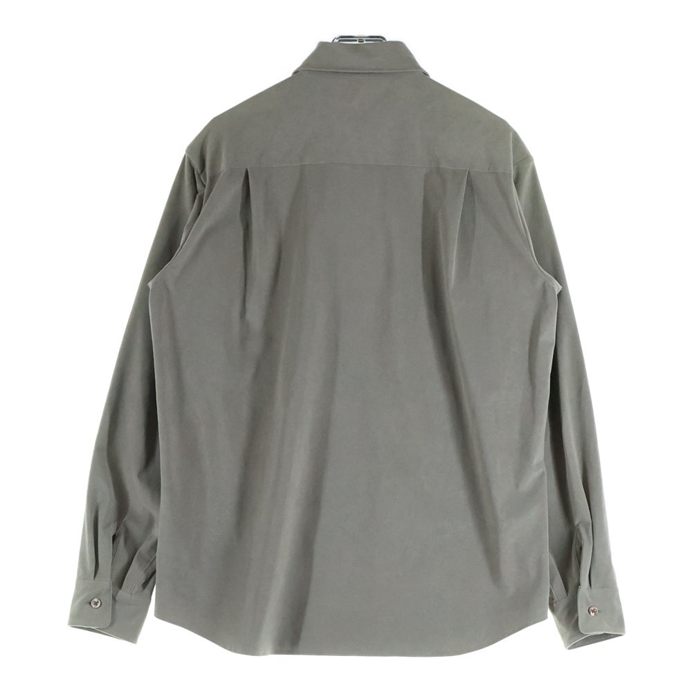 EDIFICE(エディフィス) 2ポケット ロングスリーブ ベロア長袖シャツ ベージュ 18-050-300-5040-1-0