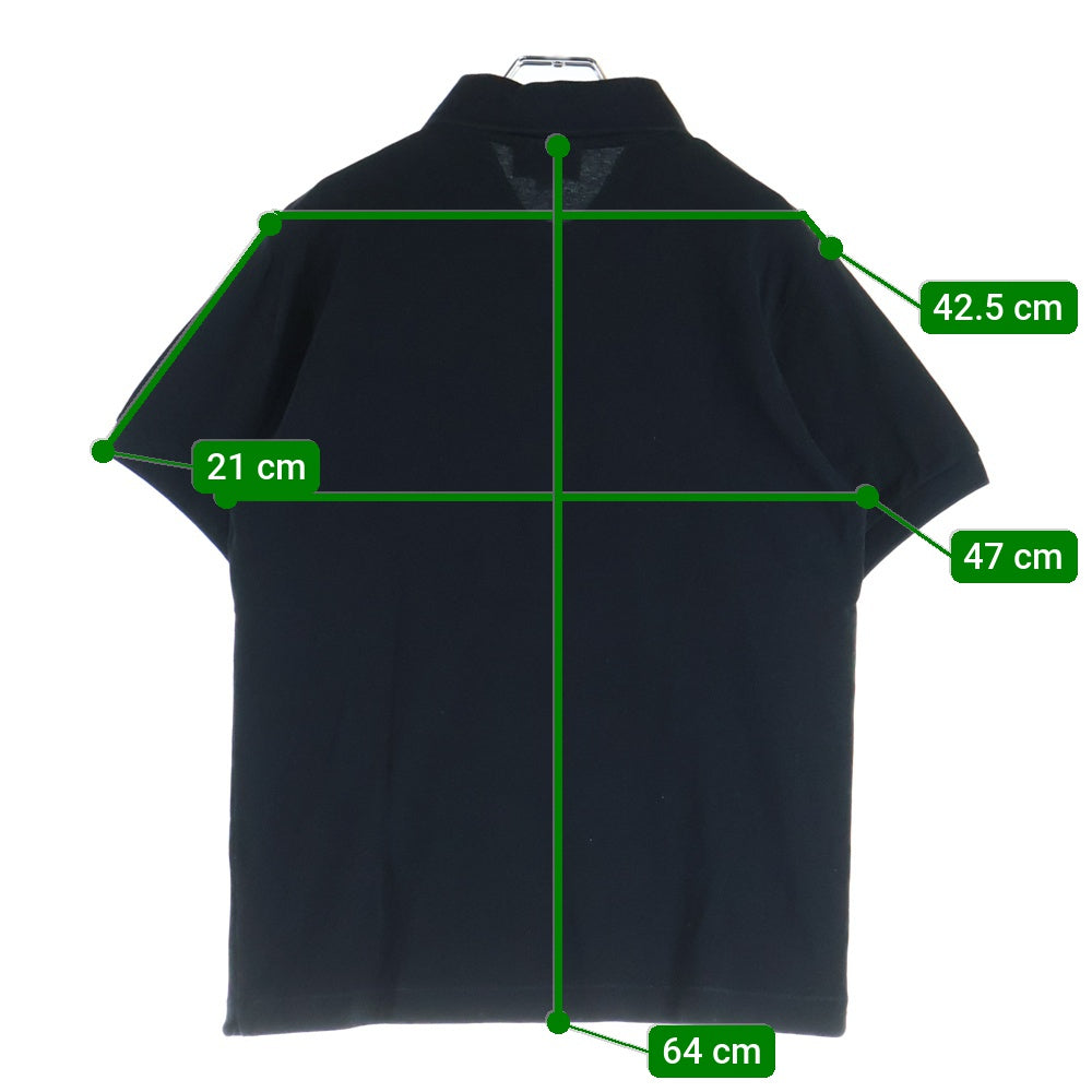 LACOSTE(ラコステ) フロント刺繍 ショートスリーブ 半袖ポロシャツ ブラック PH012J