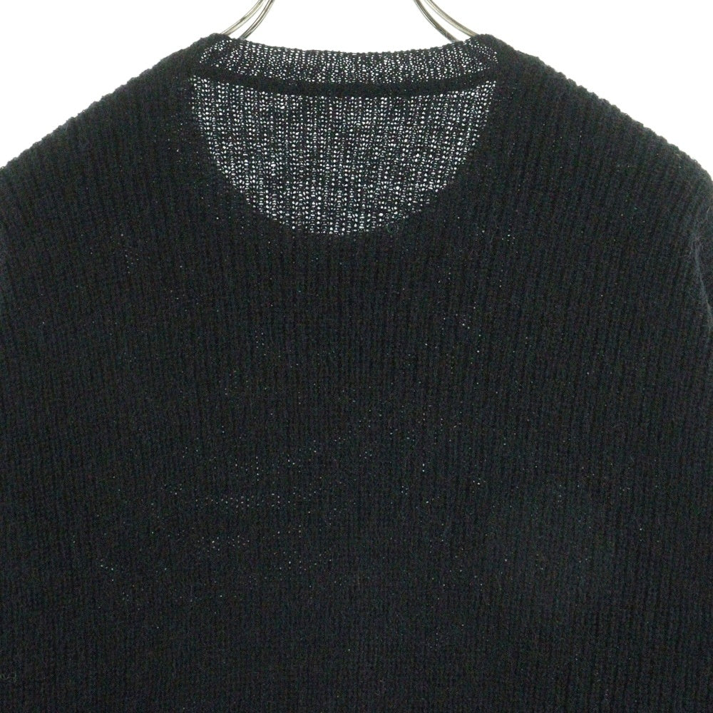 ISAMU KATAYAMA BACKLASH(イサムカタヤマバックラッシュ) モヘア混 プルオーバーニットセーター ブラック KN-775-01