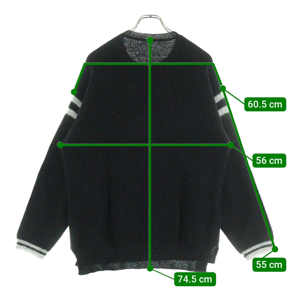 ISAMU KATAYAMA BACKLASH(イサムカタヤマバックラッシュ) モヘア混 プルオーバーニットセーター ブラック KN-775-01