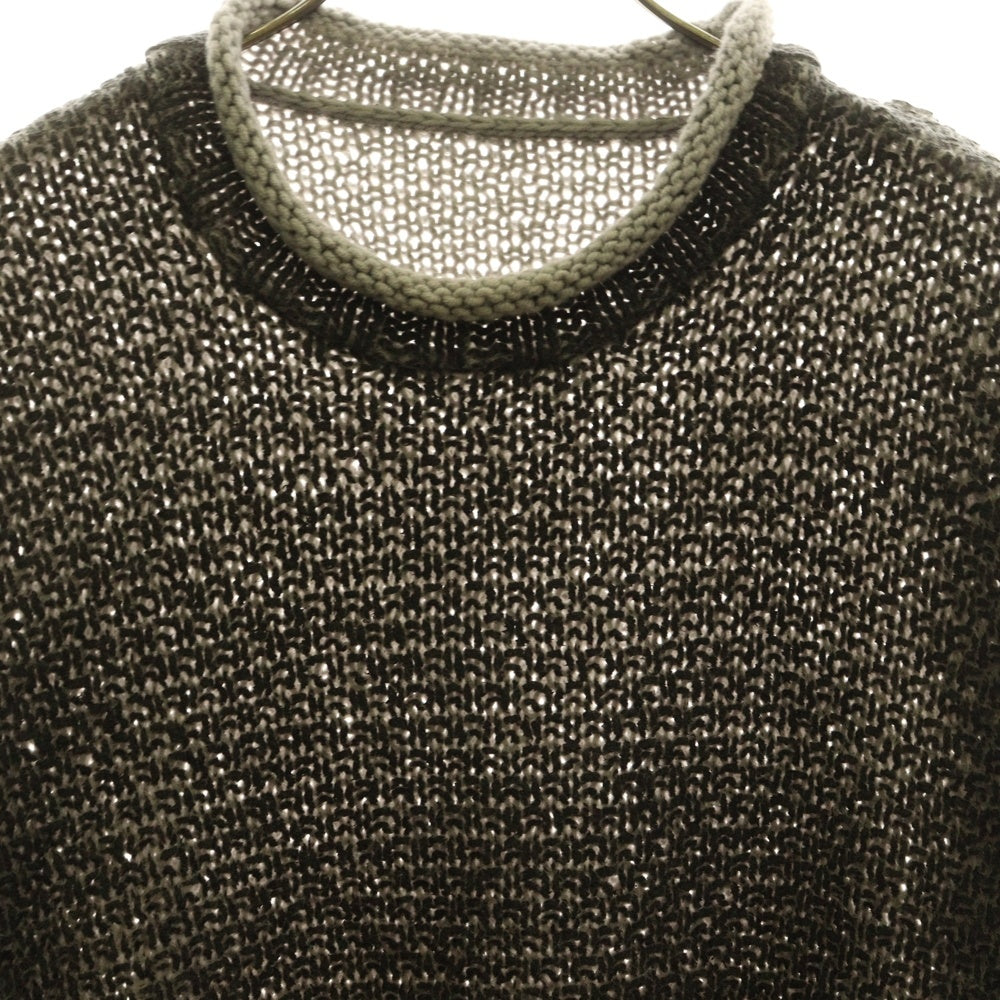 ISAMU KATAYAMA BACKLASH(イサムカタヤマバックラッシュ) 22AW LOOSEY KNIT PULLOVER PIGMENT DYED ルーズフィット ピグメントダイ プルオーバーニットセーター グレー KN-773-01