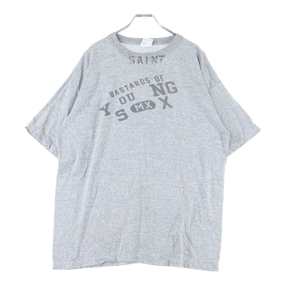 SAINT MICHAEL(セントマイケル) 25SS ×BerBerJin BJ SS YOUNG TEE ベルベルジン ヤング フロントプリントTシャツ 半袖クルーネックカットソー グレー SM-HR8-0000-C37