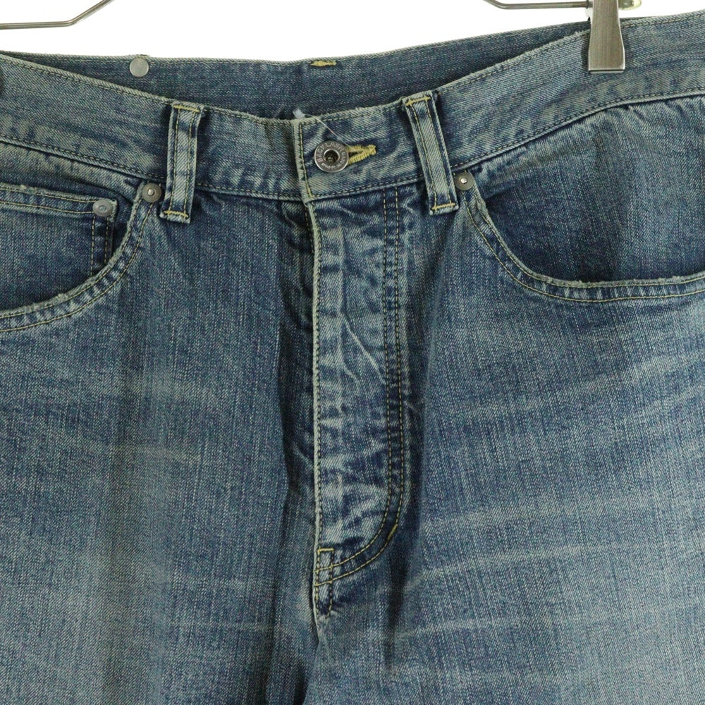ISAMU KATAYAMA BACKLASH(イサムカタヤマバックラッシュ) 22AW 13oz STRETCH DENIM WILD BLUE YONDER FLARED レザーパッチ ボタンフライ フレアデニムパンツ インディゴ 2029-03