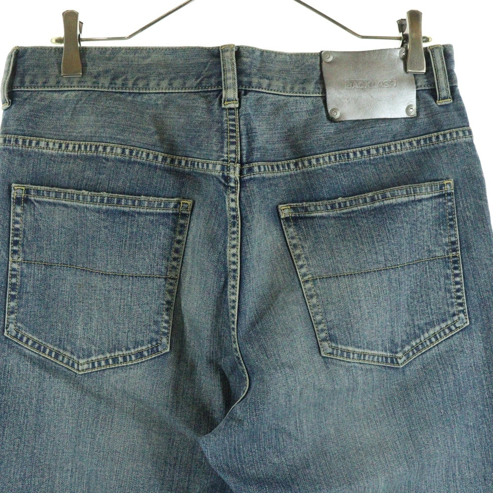 ISAMU KATAYAMA BACKLASH(イサムカタヤマバックラッシュ) 22AW 13oz STRETCH DENIM WILD BLUE YONDER FLARED レザーパッチ ボタンフライ フレアデニムパンツ インディゴ 2029-03