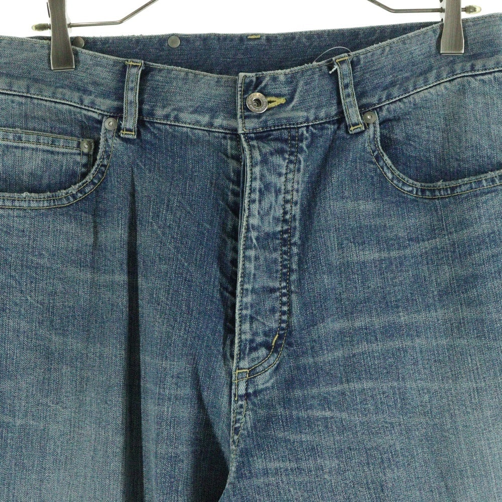 ISAMU KATAYAMA BACKLASH(イサムカタヤマバックラッシュ) 22AW 13oz STRETCH DENIM WILD BLUE YONDER TAPERED レザーパッチ ボタンフライ テーパードデニムパンツ インディゴ 2029-02