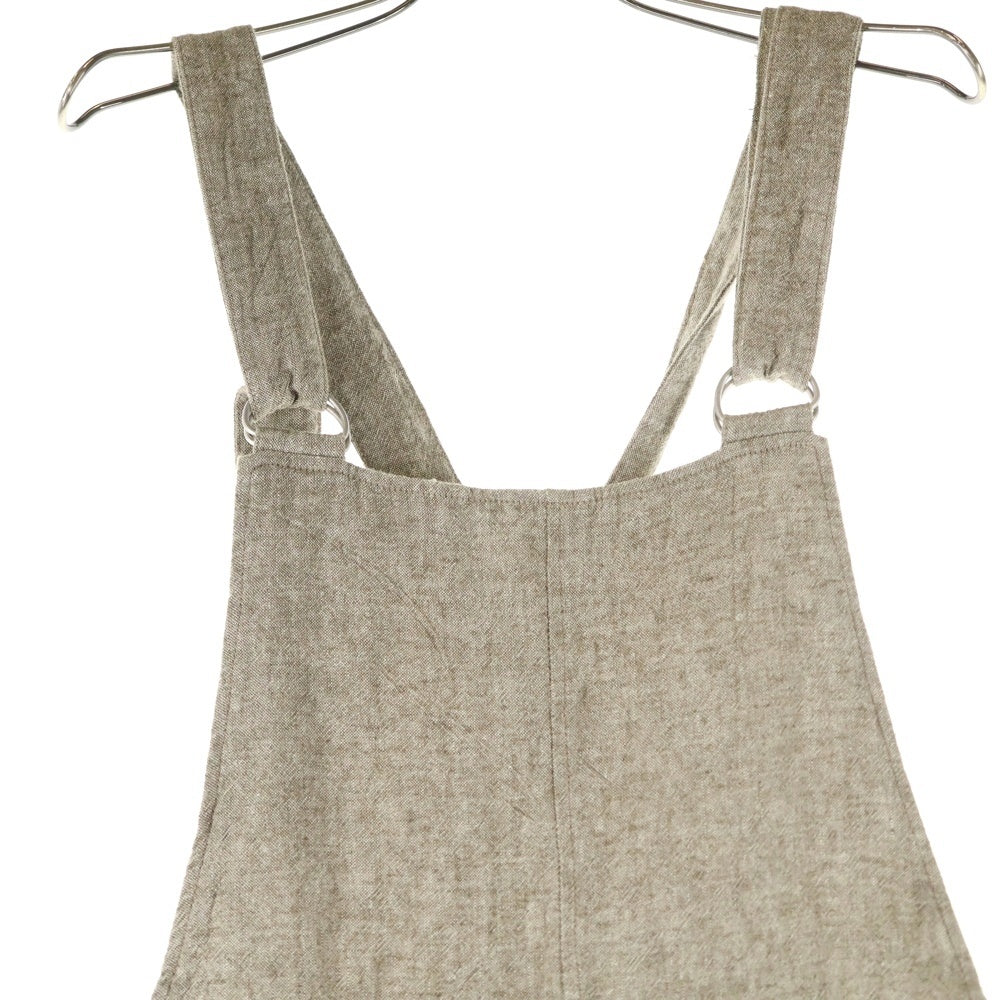 ISAMU KATAYAMA BACKLASH(イサムカタヤマバックラッシュ) 24SS LINEN OVERALLS リネンオーバーオール サロペット ベージュ 2112-03