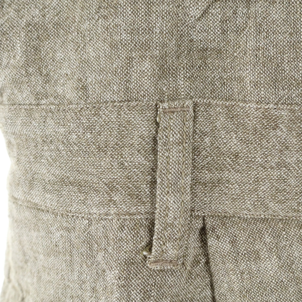 ISAMU KATAYAMA BACKLASH(イサムカタヤマバックラッシュ) 24SS LINEN OVERALLS リネンオーバーオール サロペット ベージュ 2112-03