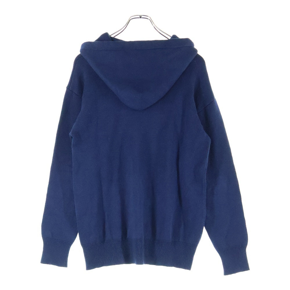 HYSTERIC GLAMOUR(ヒステリックグラマー) ロゴデザイン プルオーバー ニットパーカー ブルー 0163NS06