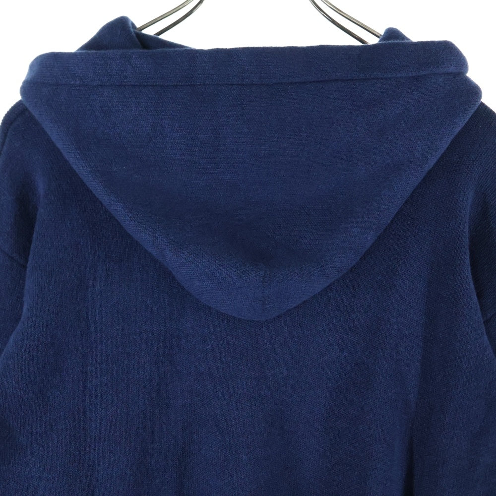 HYSTERIC GLAMOUR(ヒステリックグラマー) ロゴデザイン プルオーバー ニットパーカー ブルー 0163NS06