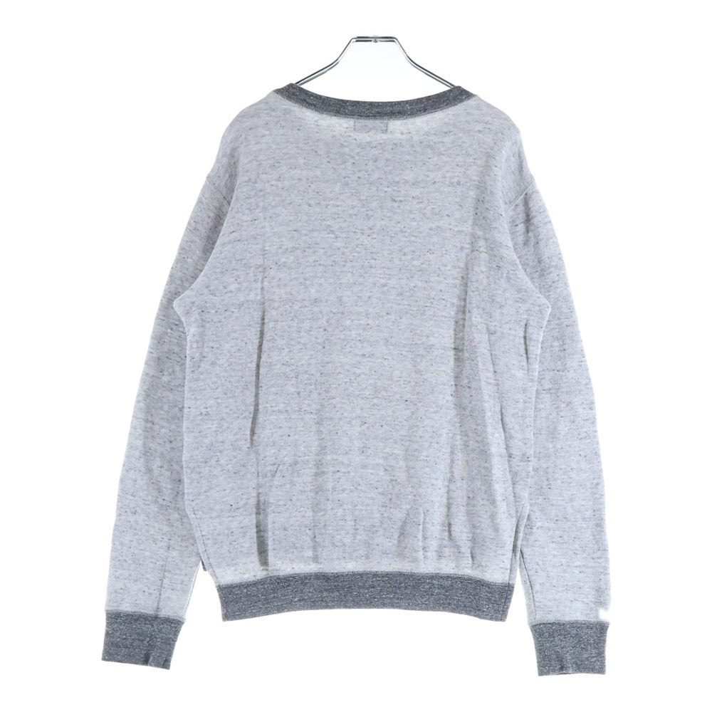 HYSTERIC GLAMOUR(ヒステリックグラマー) ウッディウッドペッカー ロゴプリント クルーネック スウェットトレーナー グレー 0153CS04