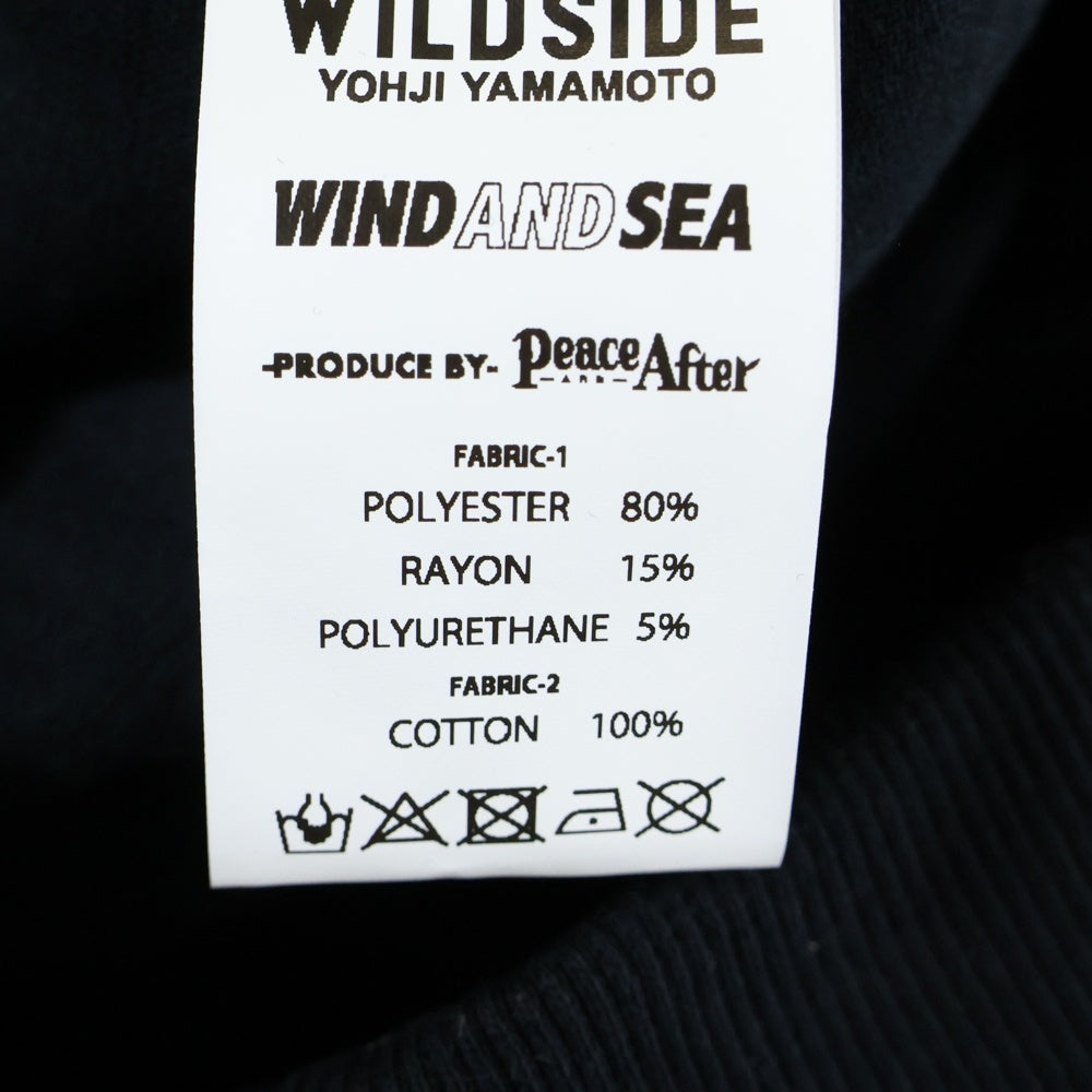 WILDSIDE YOHJI YAMAMOTO(ワイルドサイド ヨウジ ヤマモト) ×WIND AND SEA Multi Zipper Hoodie ウィンダンシー マルチジッパーデザイン プルオーバーパーカー ブラック