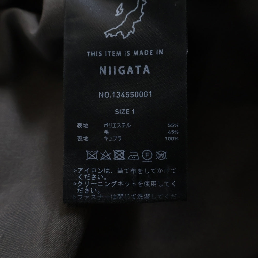 UNITED TOKYO(ユナイテッド トウキョウ) VISTO WOOL 2WAY スタンドモッズブルゾン ジップアップジャケット ダークグレー 134550001