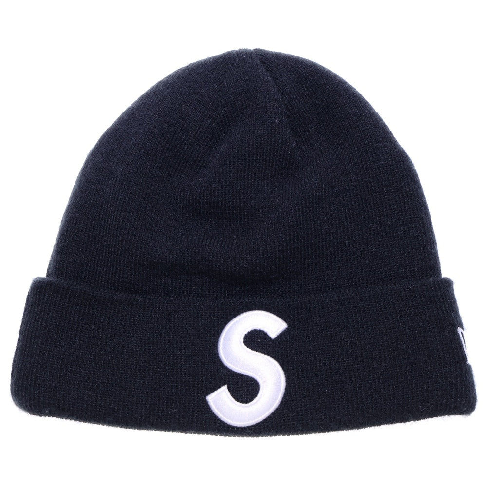 SUPREME(シュプリーム) 17AW ×New Era S Logo Beanie ニューエラ Sロゴデザイン ビーニー ニット帽 ブラック
