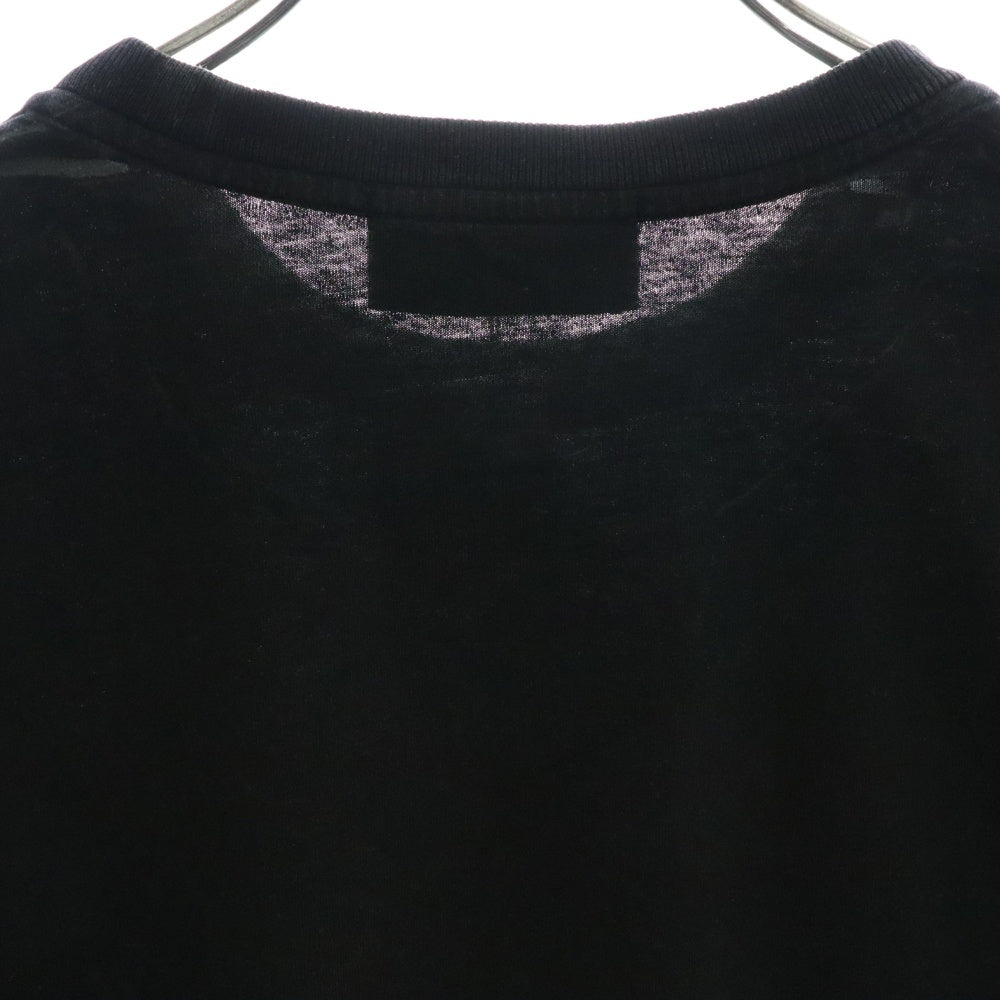 SUPREME(シュプリーム) 23AW ×STONE ISLAND L/S TEE ストーンアイランド フロントロゴデザイン クルーネック カットソー 長袖Tシャツ ブラック 7925201S6