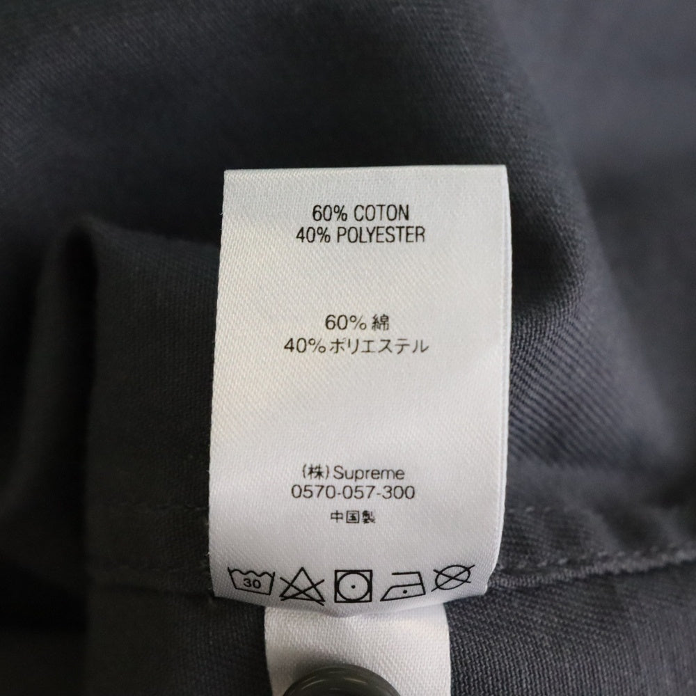 SUPREME(シュプリーム) 20AW 2-Tone Work Shirt ツートーン フロントロゴデザイン 長袖ワークシャツ グレー