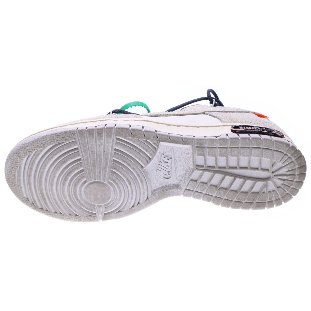 NIKE(ナイキ) ×OFF-WHITE DUNK LOW SAILL オフホワイト ダンク セイル ローカットスニーカー グレー US8.5/26.5cm DJ0950-115