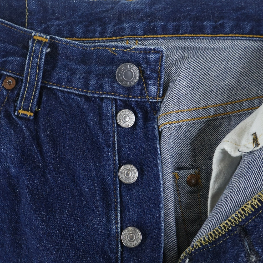 Levi's(リーバイス) 90S VINTAGE 501XX ボタン裏555 バレンシア工場 BIG E 紙パッチ ヴィンテージ ボタンフライデニムパンツ インディゴ 501-0044