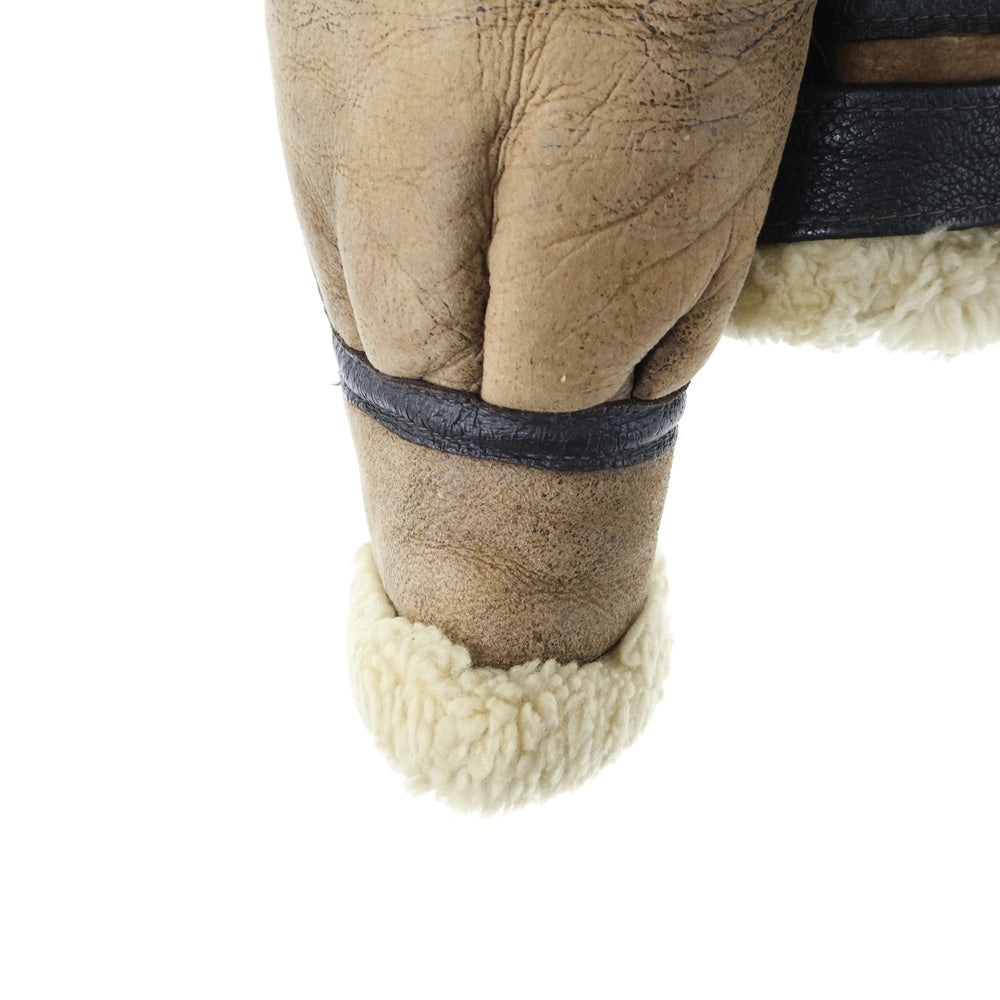 SCHOTT(ショット) B-3 ムートン レザー フライトジャケット ボア ブルゾン ブラウン AC-18606