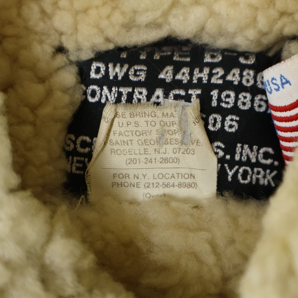 SCHOTT(ショット) B-3 ムートン レザー フライトジャケット ボア ブルゾン ブラウン AC-18606