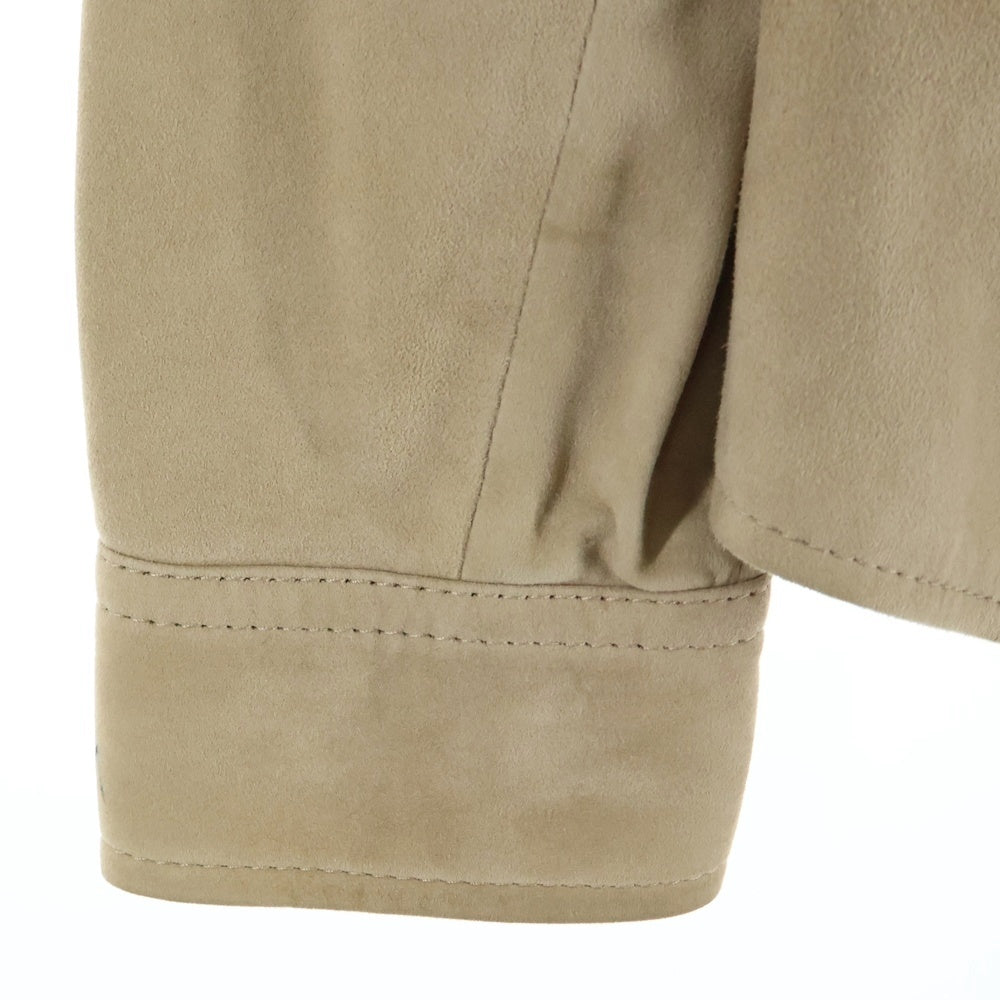 DOLCE & GABBANA(ドルチェアンドガッバーナ) 2ポケット スウェードレザー 長袖シャツ ベージュ F5591L