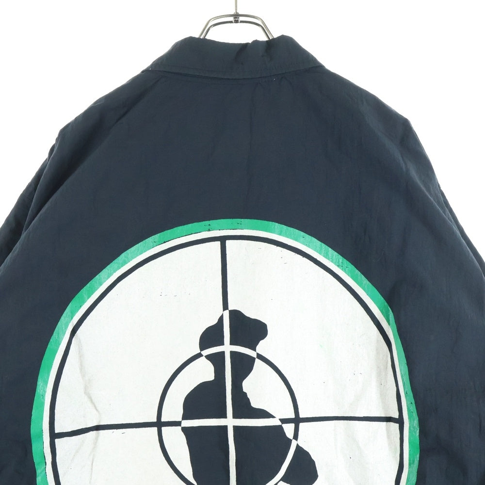 VINTAGE(ヴィンテージ) 90S VINTAGE PUBLIC ENEMY ヴィンテージ パブリックエネミー ロゴプリント ナイロンコーチジャケット ブラック