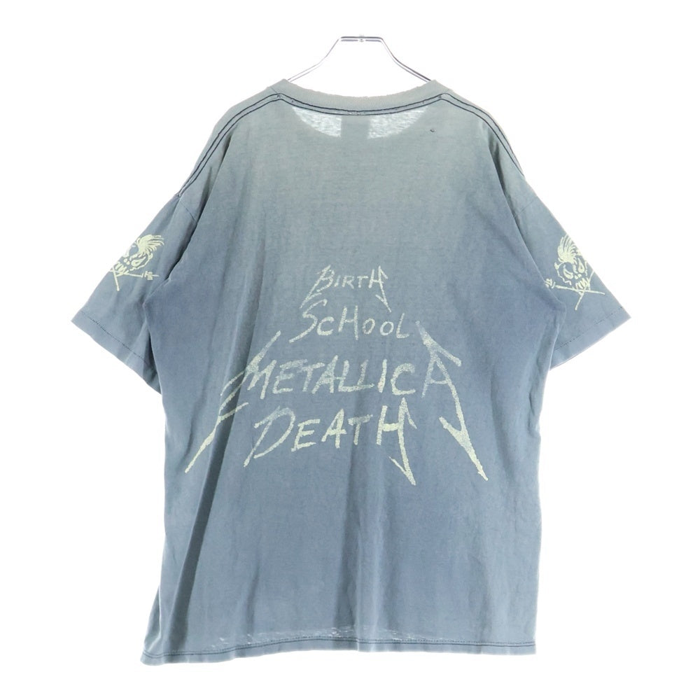 VINTAGE(ヴィンテージ) 90S VINTAGE METALLICA 1992 BIRTH SCHOOL TEE ヴィンテージ メタリカ バーススクール 両面プリントTシャツ 半袖クルーネックカットソー グレー